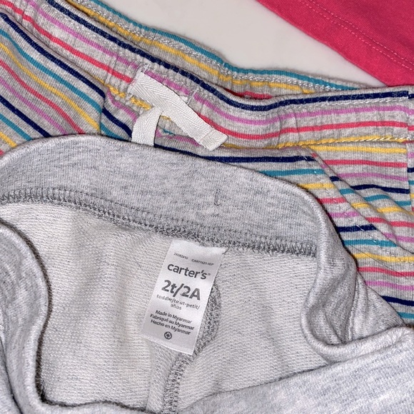 7 Piece Set Cat & Jack Carter’s Girl’s Play Bundle: 2 t-shirts, 5 shorts (2T) - Picture 6 of 8